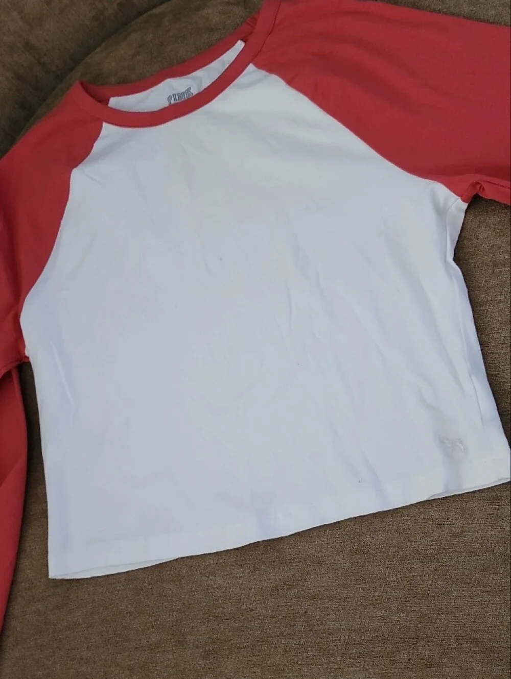 New PINK Victoria's Secret White & Red Logo Activewear Set